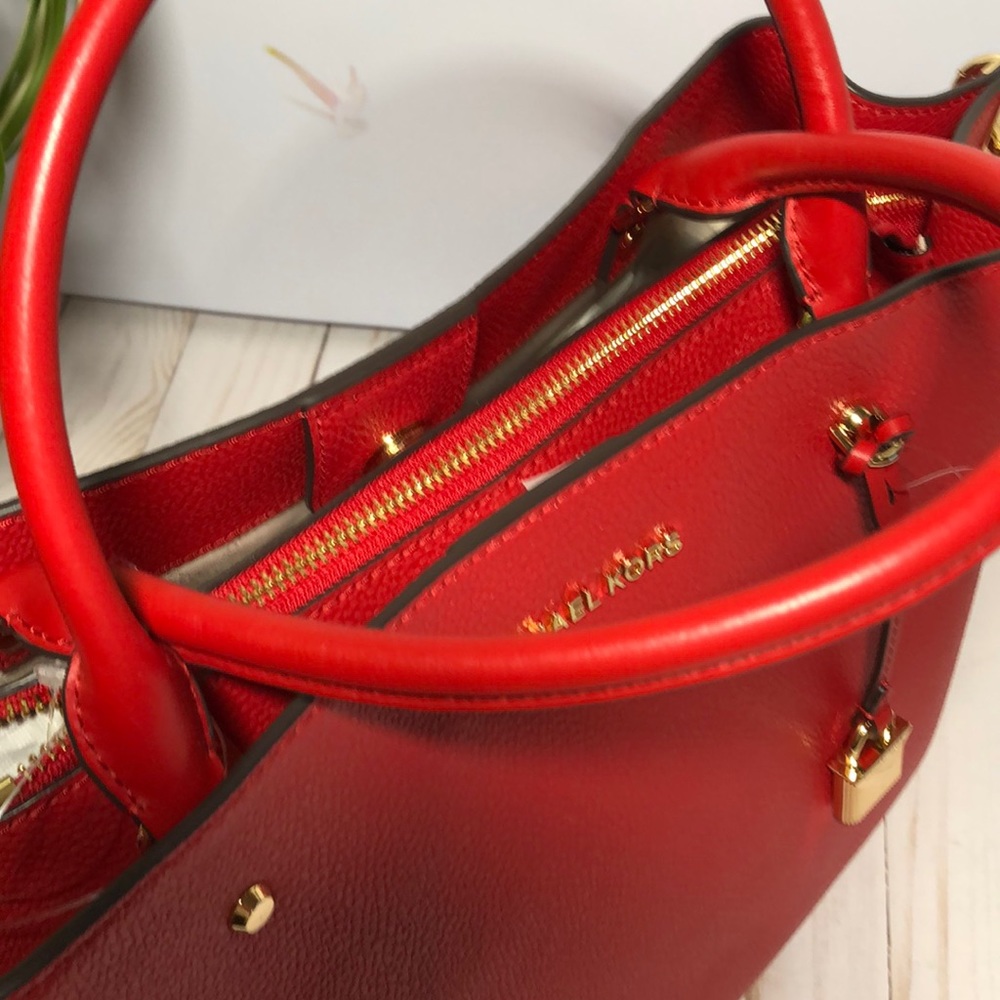 👛 MICHAEL Kors Arielle Leather Satchel - Picture 6 of 9